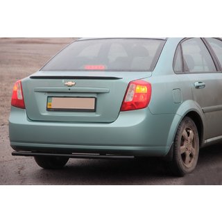 Bageste beskyttelsesbøjle AK002 Black (42 mm, rustfrit stål) Chevrolet Lacetti 2003–2024 foto 1