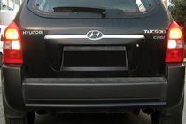 Hyundai Tucson JM 2004– Bageste beskyttelsesbøjle AK002 Black (rustfrit stål) foto 1