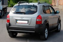 Hyundai Tucson JM 2004– Bageste beskyttelsesbøjle AK002 Black (rustfrit stål) foto 2