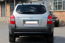 Hyundai Tucson JM 2004– Bageste beskyttelsesbøjle AK002 Black (rustfrit stål) foto 3