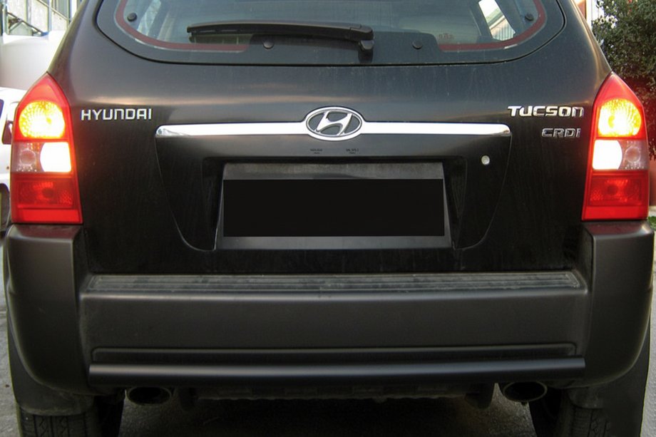 Hyundai Tucson JM 2004– Bageste beskyttelsesbøjle AK002 Black (rustfrit stål) Image