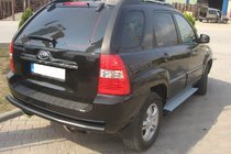 Kia Sportage 2004–2010 Bageste beskyttelsesbøjle AK002 Black (rustfrit stål) foto 2