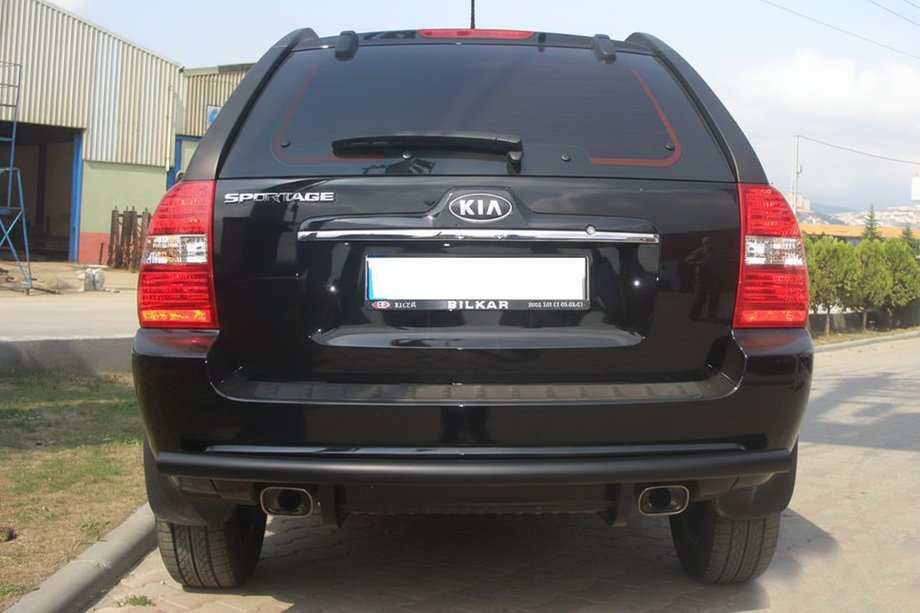 Kia Sportage 2004–2010 Bageste beskyttelsesbøjle AK002 Black (rustfrit stål) Image