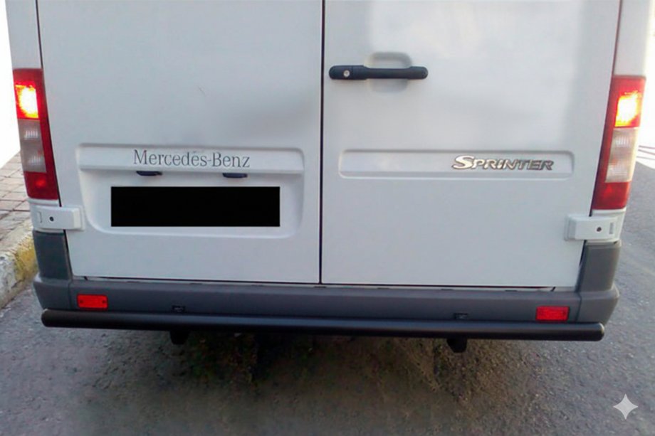 Mercedes Sprinter W901/902/903/904/905 1995–2006 Bageste beskyttelsesbøjle AK002 Black (rustfrit stål) Image