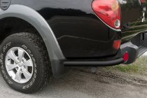Mitsubishi L200 2006–2015 Baghjørnebeskyttere AK003 Black (2 stk., rustfrit stål) foto 3