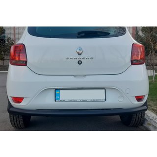 Bageste beskyttelsesbøjle AK002 Black (rustfrit stål) Renault Sandero 2013–2022 foto 1