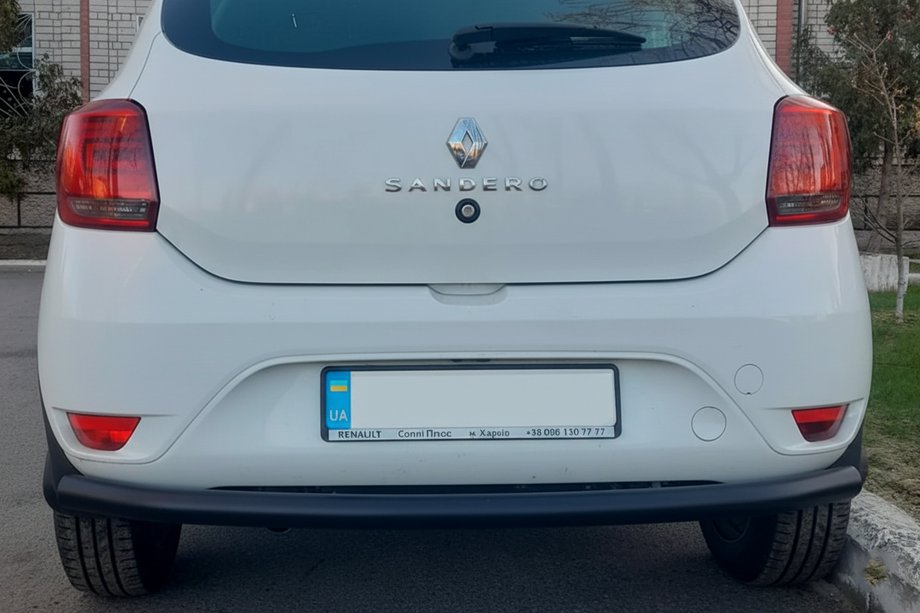 Renault Sandero 2013–2022 Bageste beskyttelsesbøjle AK002 Black (rustfrit stål) Image