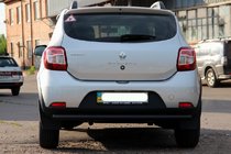 Dacia Sandero 2013–2020 Bageste beskyttelsesbøjle AK002 Black (rustfrit stål) foto 6