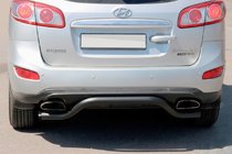 Hyundai Santa Fe 2 2006–2012 Bageste rørbøjle AK007-2 Black (rustfrit stål) foto 1