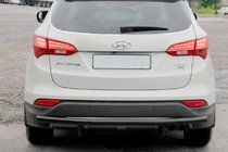 Hyundai Santa Fe 3 2012–2018 Bageste beskyttelsesbøjle AK002 Black (rustfrit stål) foto 3