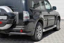 Mitsubishi Pajero Wagon IV 2006–2021 Bageste beskyttelsesbøjle AK003 Black (rustfrit stål) foto 1