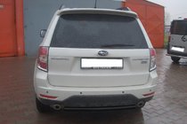 Subaru Forester 2008–2013 Bageste beskyttelsesbøjle AK002 Black (rustfrit stål) foto 2