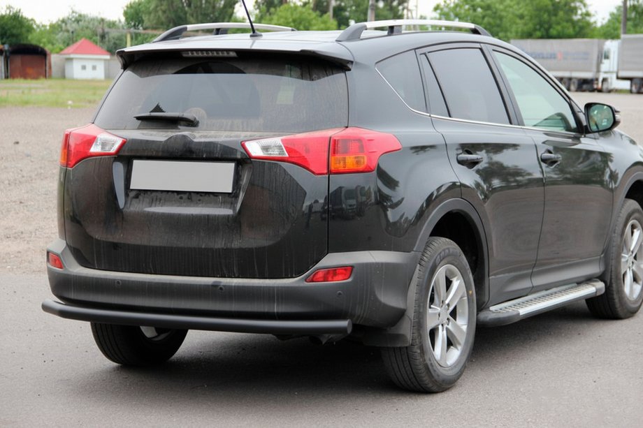 Toyota Rav 4 2013–2018 Bageste beskyttelsesbøjle AK002 Black (rustfrit stål) Image