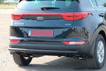 Kia Sportage 2015–2021 Bagerste beskyttelsesbøjle AK002 Black (rustfrit stål) foto 1