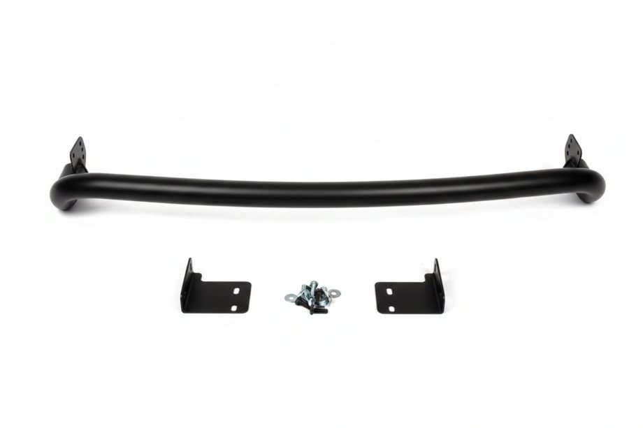Hyundai Santa Fe 2 2006–2012 Bageste beskyttelsesbøjle AK002 Black (rustfrit stål) Image
