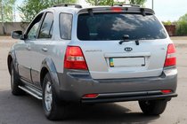Kia Sorento I BL 2002–2009 Bageste beskyttelsesbøjle AK002 Black (rustfrit stål) foto 3