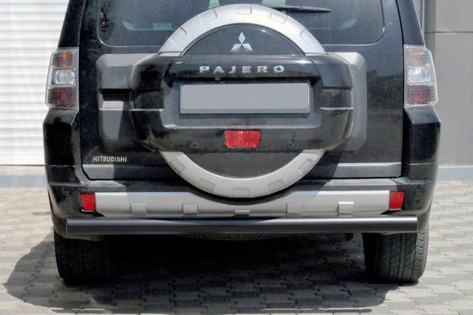 Mitsubishi Pajero Wagon III 1999–2006 Bageste beskyttelsesbøjle AK002 Black (rustfrit stål) Foto 1