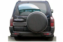 Mitsubishi Pajero Wagon III 1999–2006 Bageste beskyttelsesbøjle AK003 Black (rustfrit stål) foto 1