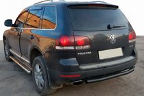 Volkswagen Touareg 2002–2010 Bageste beskyttelsesbøjle AK002 Black (2 stk., rustfrit stål) foto 1
