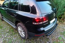 Volkswagen Touareg 2002–2010 Bageste beskyttelsesbøjle AK002 Black (2 stk., rustfrit stål) foto 2