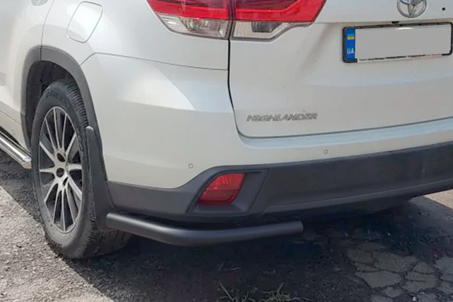 Toyota Highlander 2013–2019 Bageste hjørnebøjler Black (2 stk., rustfrit stål) Image