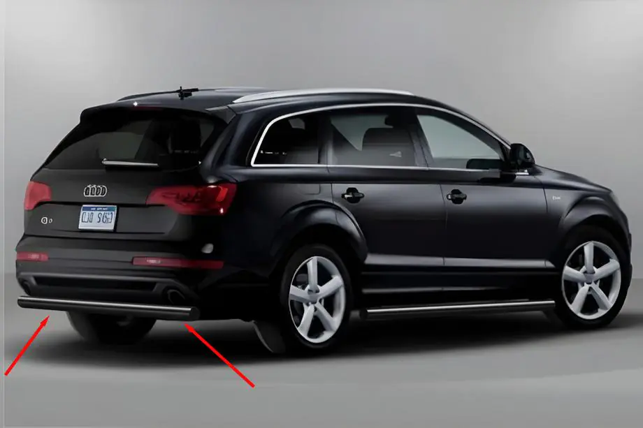 Audi Q7 2005–2015 Bagerste beskyttelsesbøjle AK002 Black (rustfrit stål) Image