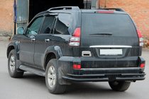 Toyota Land Cruiser Prado 120 2002–2009 Bageste dobbelte hjørnebøjler AK003-1 Black (2 stk., rustfrit stål) foto 3