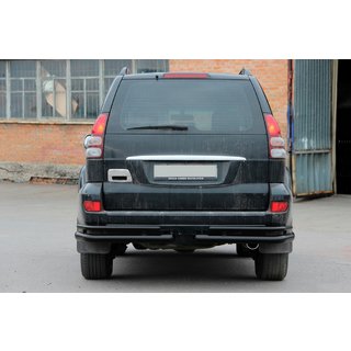 Bageste dobbelte hjørnebøjler AK003-1 Black (2 stk., rustfrit stål) Toyota Land Cruiser Prado 120 2002–2009 foto 2