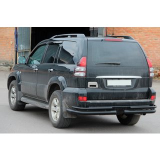 Bageste dobbelte hjørnebøjler AK003-1 Black (2 stk., rustfrit stål) Toyota Land Cruiser Prado 120 2002–2009 foto 3