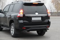 Toyota Land Cruiser Prado 150 2009–2023 Bageste beskyttelsesbøjle AK008 Black (rustfrit stål) foto 1