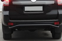 Toyota Land Cruiser Prado 150 2009–2023 Bageste beskyttelsesbøjle AK008 Black (rustfrit stål) foto 2