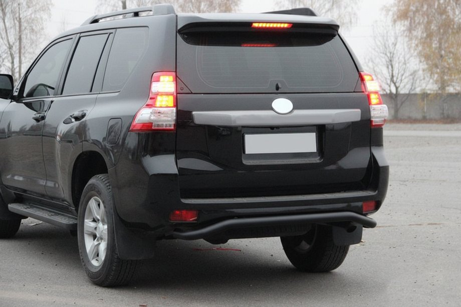 Toyota Land Cruiser Prado 150 2009–2023 Bageste beskyttelsesbøjle AK008 Black (rustfrit stål) Image
