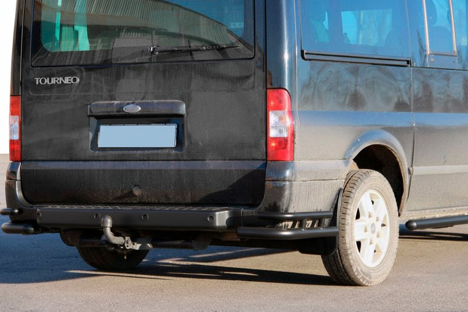 Ford Transit 2000–2014 Bageste hjørnebøjler AK003-Double Black (rustfrit stål) Image
