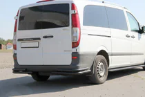 Mercedes Viano 2004–2014 Bagerste hjørnebeskyttere AK003-Double Black (2 stk., rustfrit stål) foto 1