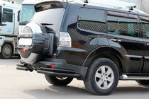 Mitsubishi Pajero Wagon IV 2006–2021 AK003 bageste rollbar, dobbelt, sort (rustfrit stål) foto 2