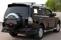 Mitsubishi Pajero Wagon IV 2006–2021 AK003 bageste rollbar, dobbelt, sort (rustfrit stål) foto 1
