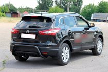 Nissan Qashqai 2014–2021 Bageste beskyttelsesbøjle AK007-1 Black (rustfrit stål) foto 3