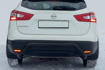 Nissan Qashqai 2014–2021 Bageste beskyttelsesbøjle AK007-1 Black (rustfrit stål) foto 2