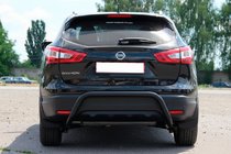 Nissan Qashqai 2014–2021 Bageste beskyttelsesbøjle AK007-1 Black (rustfrit stål) foto 5