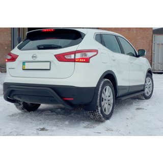 Bageste beskyttelsesbøjle AK007-1 Black (rustfrit stål) Nissan Qashqai 2014–2021 foto 1