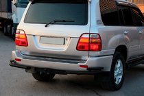 Toyota Land Cruiser 100 1998–2007 Bagerste hjørnebeskyttere AK003-Double Black (2 stk., rustfrit stål) foto 2