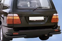 Toyota Land Cruiser 100 1998–2007 Bagerste hjørnebeskyttere AK003-Double Black (2 stk., rustfrit stål) foto 3