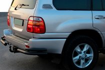 Toyota Land Cruiser 100 1998–2007 Bagerste hjørnebeskyttere AK003-Double Black (2 stk., rustfrit stål) foto 1