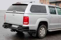 Volkswagen Amarok 2010–2022 Bagerste hjørnebeskyttere AK003-Double Black (2 stk., rustfrit stål) foto 3