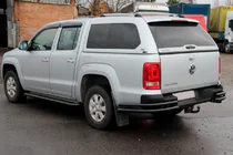 Volkswagen Amarok 2010–2022 Bagerste hjørnebeskyttere AK003-Double Black (2 stk., rustfrit stål) foto 4