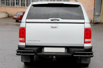 Volkswagen Amarok 2010–2022 Bagerste hjørnebeskyttere AK003-Double Black (2 stk., rustfrit stål) foto 5