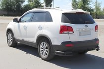 Kia Sorento II XM 2009–2014 Bageste dobbelte hjørnebøjler AK003-подвійний Black (rustfrit stål) foto 4