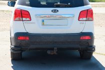 Kia Sorento II XM 2009–2014 Bageste dobbelte hjørnebøjler AK003-подвійний Black (rustfrit stål) foto 2