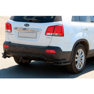 Bageste dobbelte hjørnebøjler AK003-подвійний Black (rustfrit stål) Kia Sorento II XM 2009–2014 foto 3