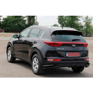 Bageste dobbelte hjørnebeskyttere AK003-подвійний Black (rustfrit stål) Kia Sportage 2015–2021 foto 3